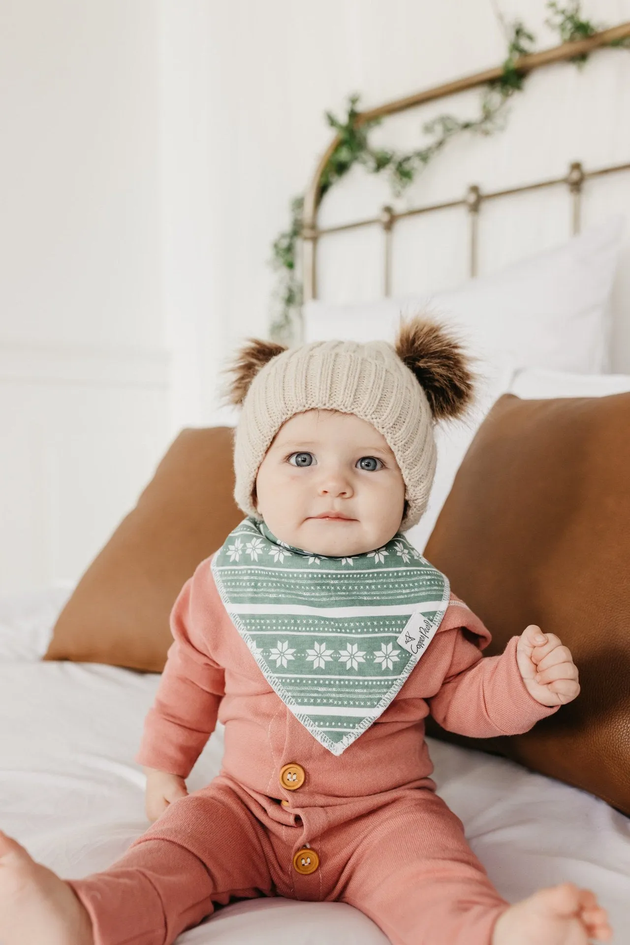 Copper Pearl Cider Bandana Bib Set
