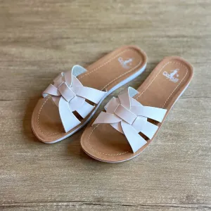 Corky's Rouge Sandal in White