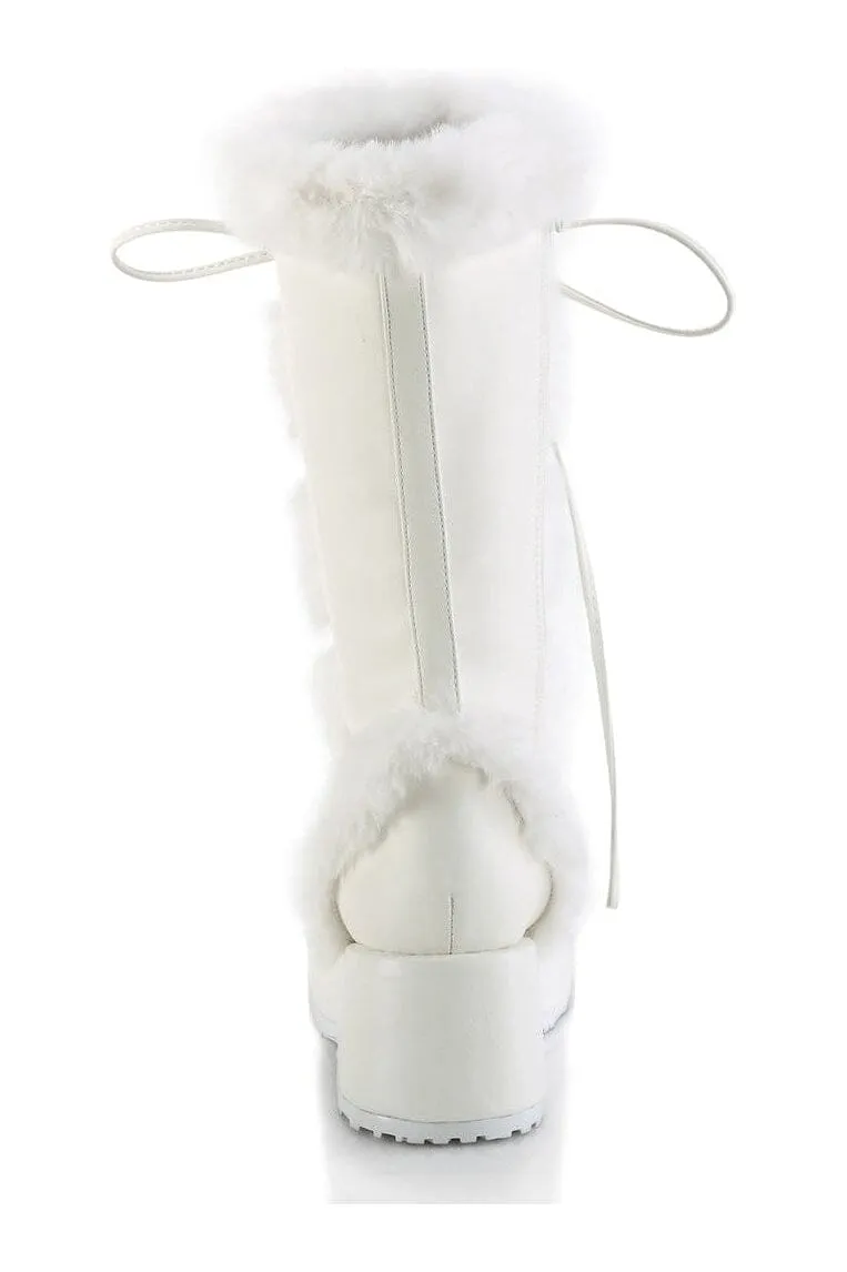CUBBY-311 White Vegan Leather Knee Boot