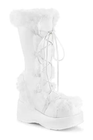 CUBBY-311 White Vegan Leather Knee Boot