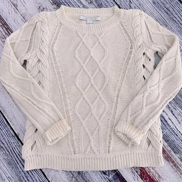 Diane Von Furstenberg Cable Knit Cotton Sweater