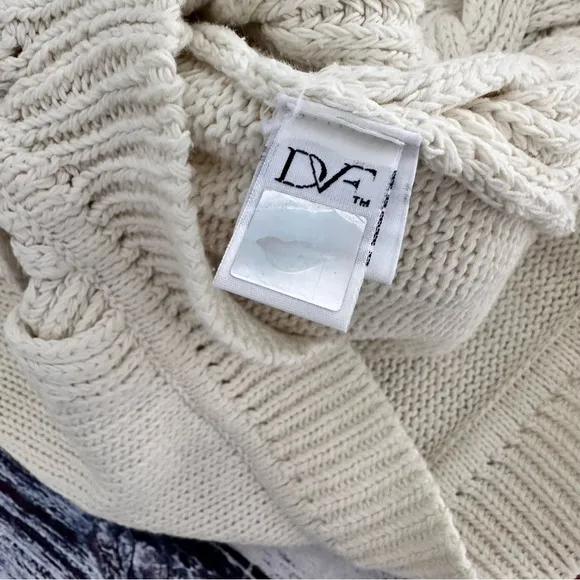 Diane Von Furstenberg Cable Knit Cotton Sweater