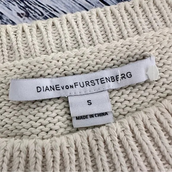 Diane Von Furstenberg Cable Knit Cotton Sweater