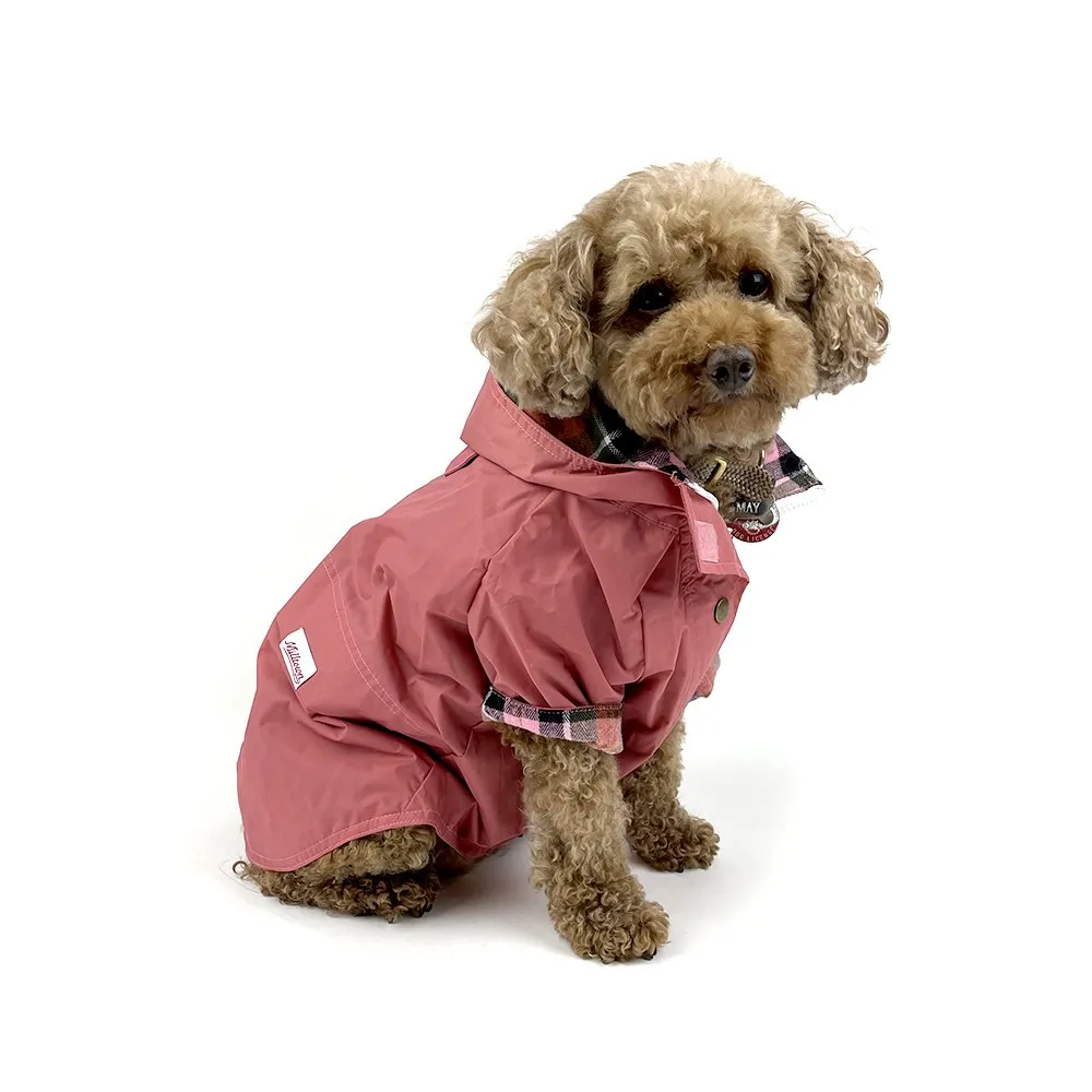 Dog Rain Jacket in Dusty Rose