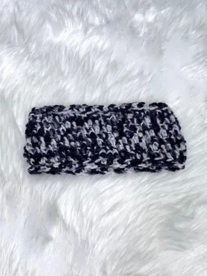 Earmuff Headband in white, grey, and black