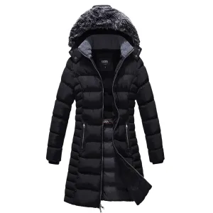 ELORA Women’s Winter Puffer Coat - Cozy Polar Fleece Lining & Detachable Hood
