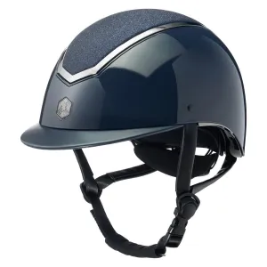 EQX Kylo Sparkly Riding Hat - Navy Gloss/ Pewter from £96