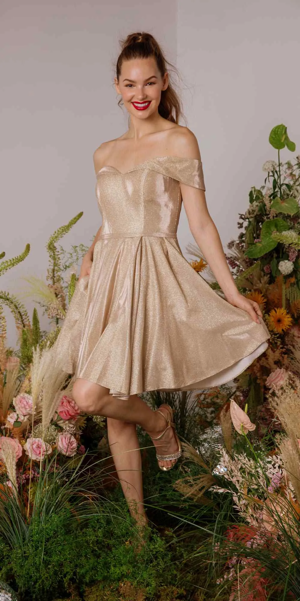 Eureka 9829 Off the Shoulder Short Dress