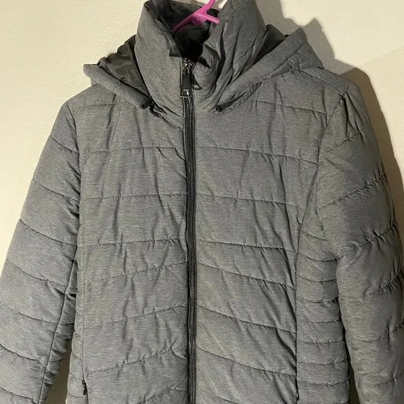 Express woman’s long puffer coat,  small, winter coat, puffer coat