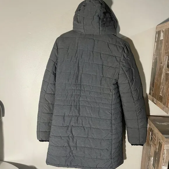 Express woman’s long puffer coat,  small, winter coat, puffer coat