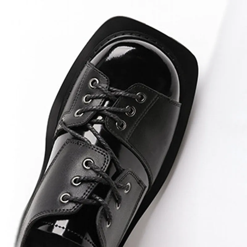 Fashion Women Round Toe Metal Chain Buckle Flats