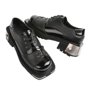 Fashion Women Round Toe Metal Chain Buckle Flats