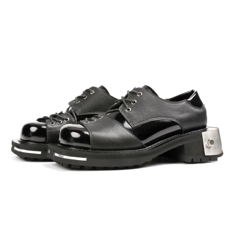 Fashion Women Round Toe Metal Chain Buckle Flats