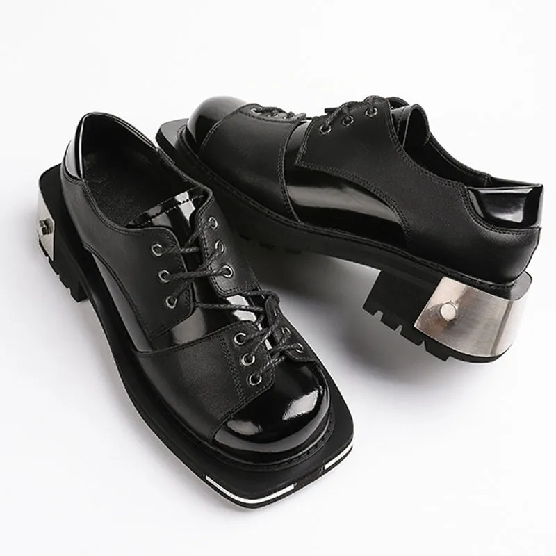 Fashion Women Round Toe Metal Chain Buckle Flats