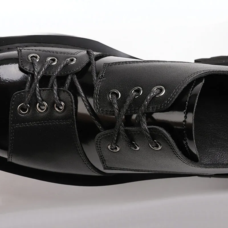 Fashion Women Round Toe Metal Chain Buckle Flats