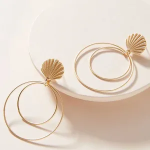 Ferosh Shell Hoop Earrings