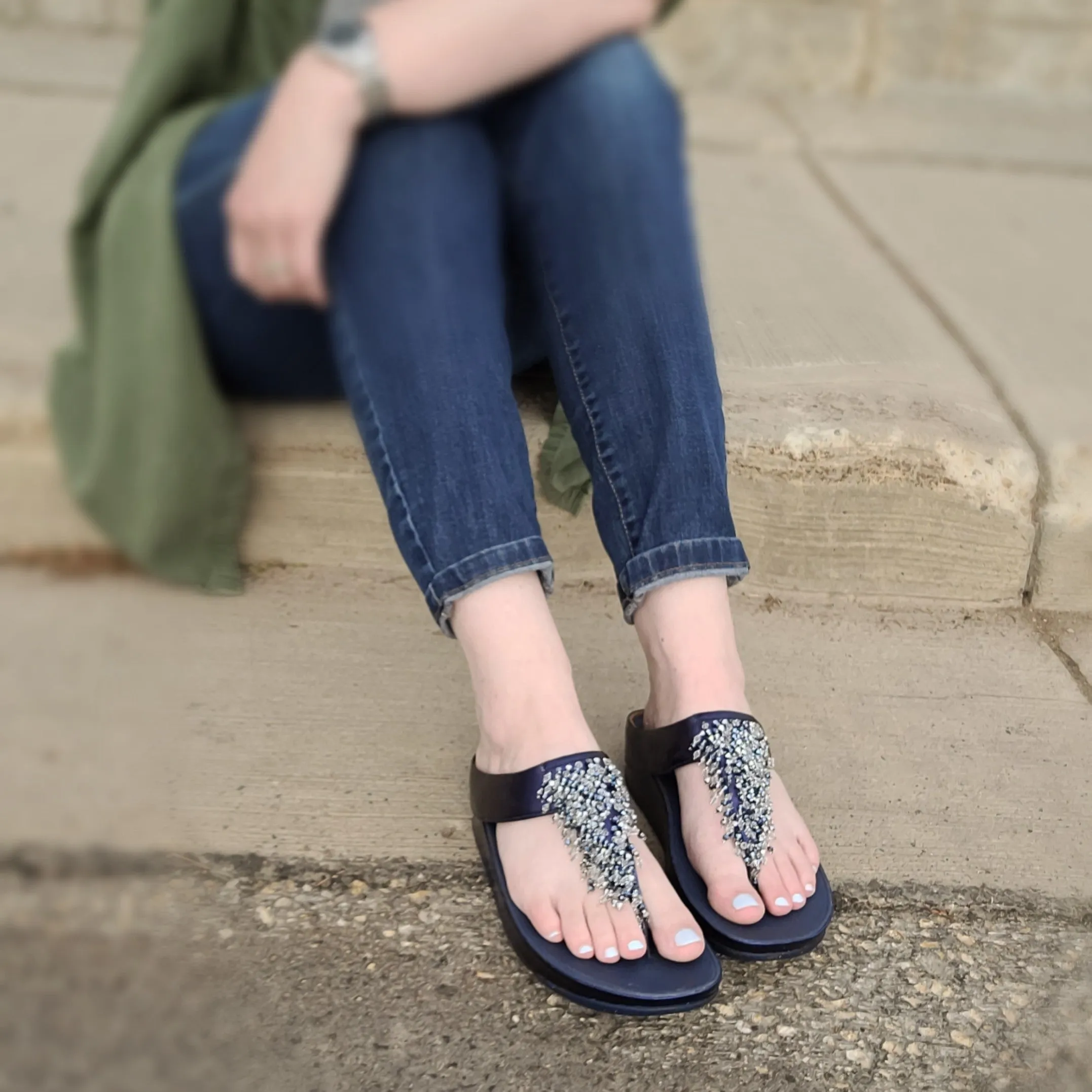 FitFlop Rumba Beaded - Midnight Navy