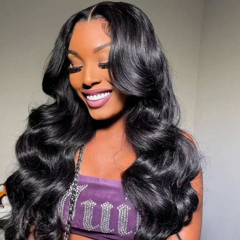 Flash Sale Body Wave 6x4.5 Lace Closure Wig 3D Bouncy Body Wave Natural Color 180% Density
