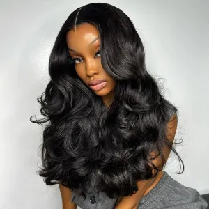 Flash Sale Body Wave 6x4.5 Lace Closure Wig 3D Bouncy Body Wave Natural Color 180% Density