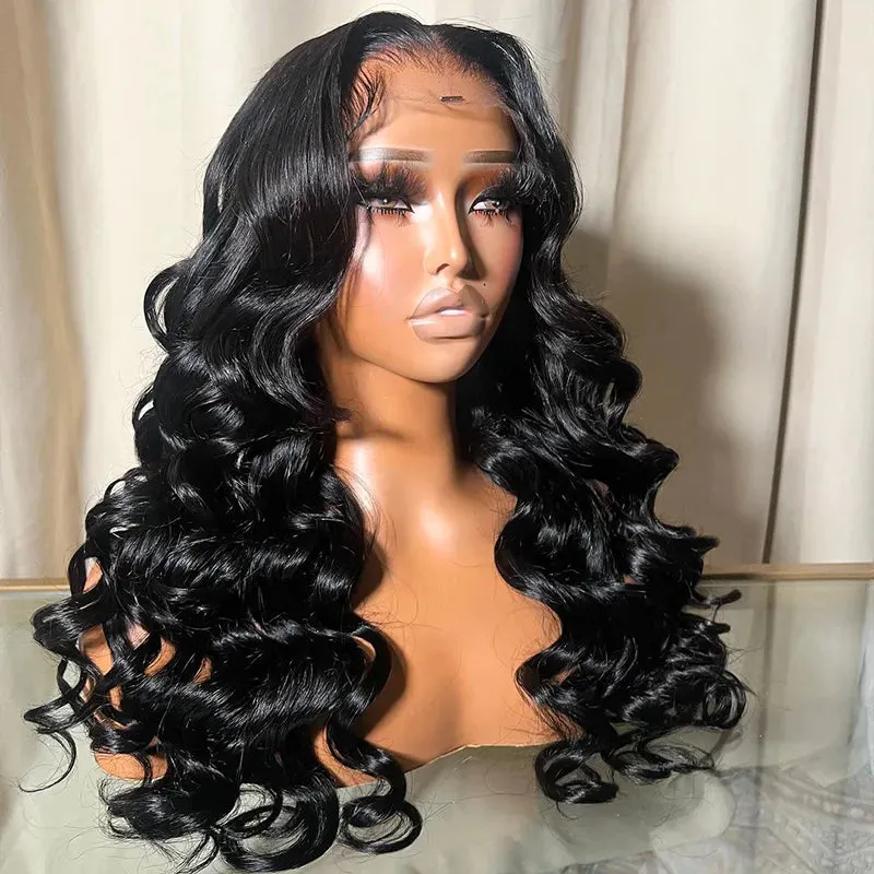 Flash Sale Body Wave 6x4.5 Lace Closure Wig 3D Bouncy Body Wave Natural Color 180% Density