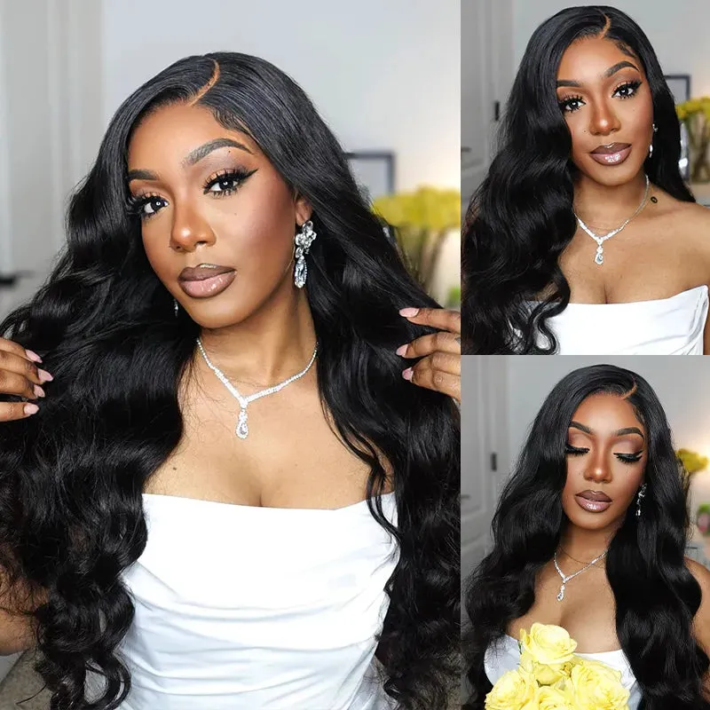 Flash Sale Body Wave 6x4.5 Lace Closure Wig 3D Bouncy Body Wave Natural Color 180% Density