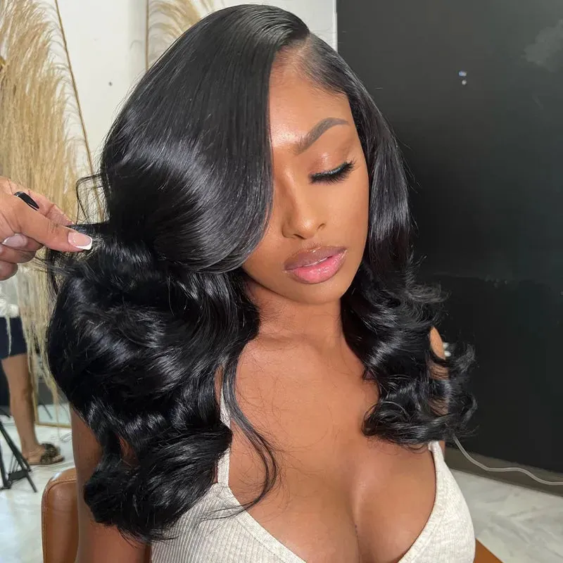 Flash Sale Body Wave 6x4.5 Lace Closure Wig 3D Bouncy Body Wave Natural Color 180% Density