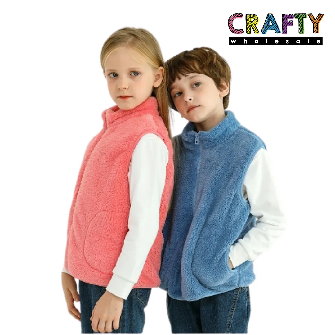 Fluffy Gilet Body Warmer - Tan