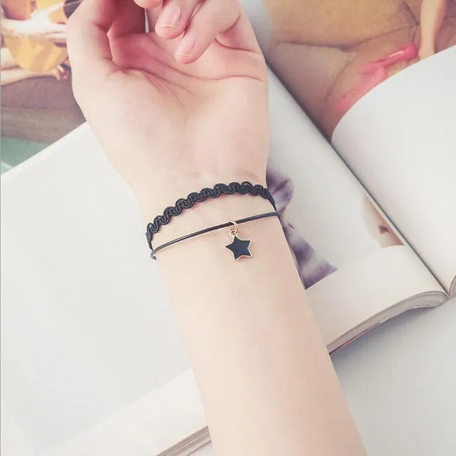 Free shipping Vintage flower lace water drop bracelets & bangles wrist handmade accessories Gothic jewelry bracelets accessory