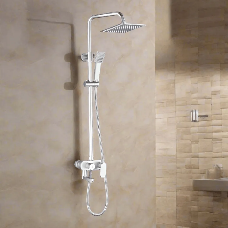 Frencia Chrome Wall Mounted Three-Function Rain Shower Set