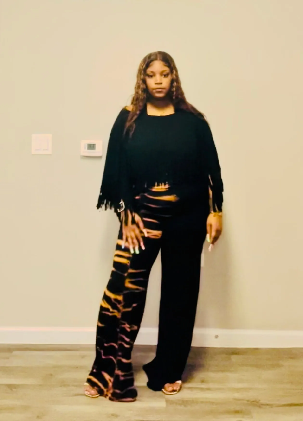 Fringe Caplet Palazzo Set