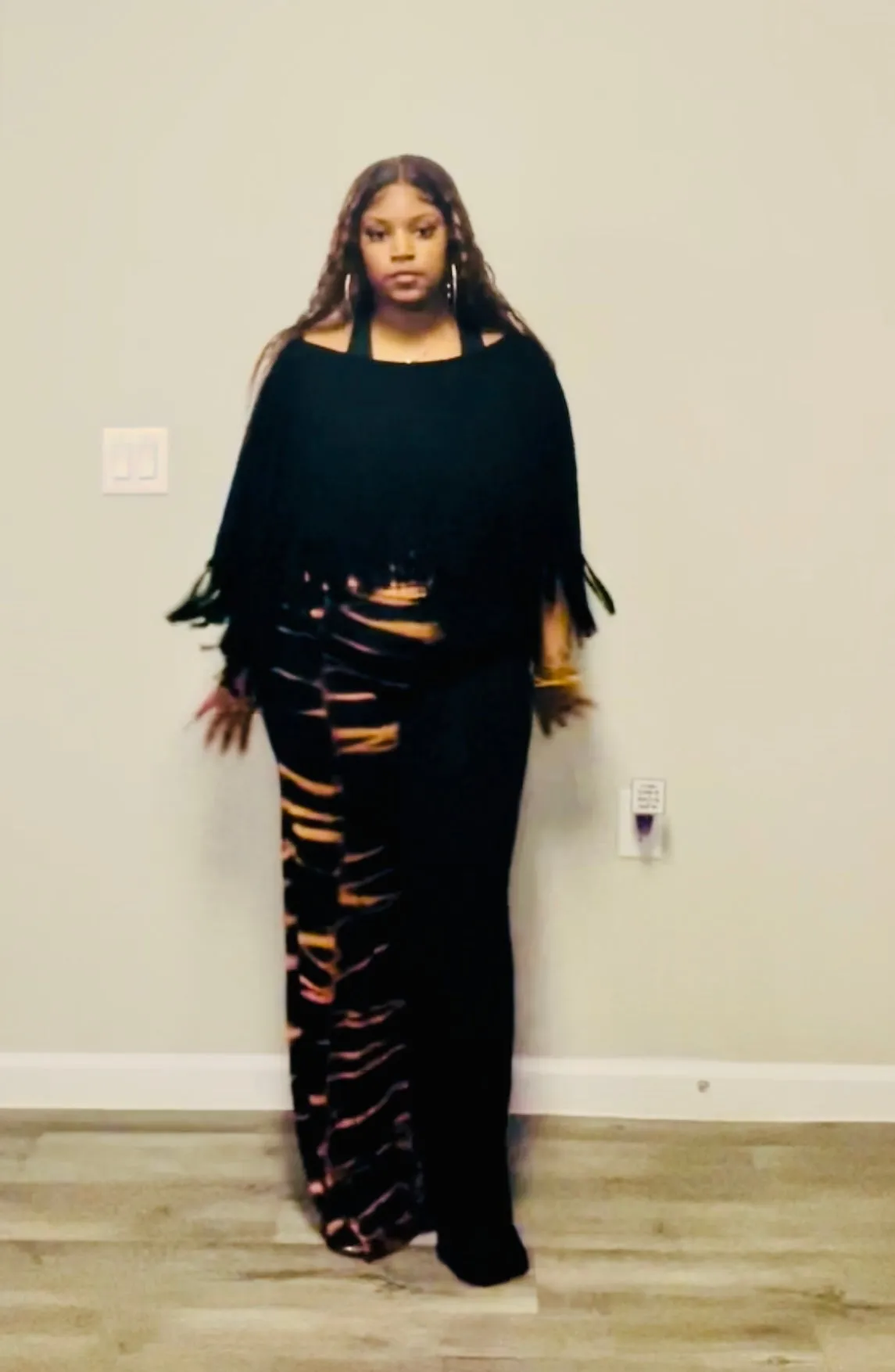 Fringe Caplet Palazzo Set