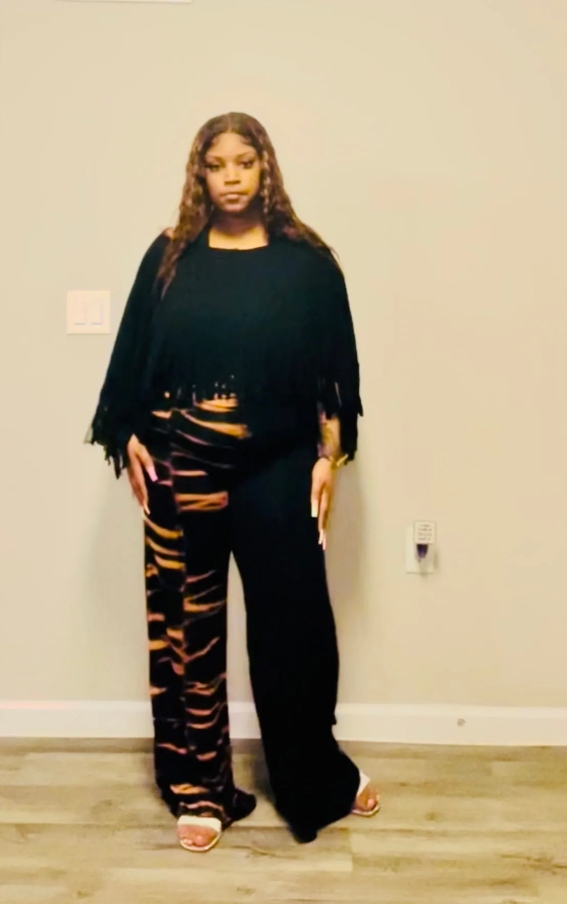 Fringe Caplet Palazzo Set