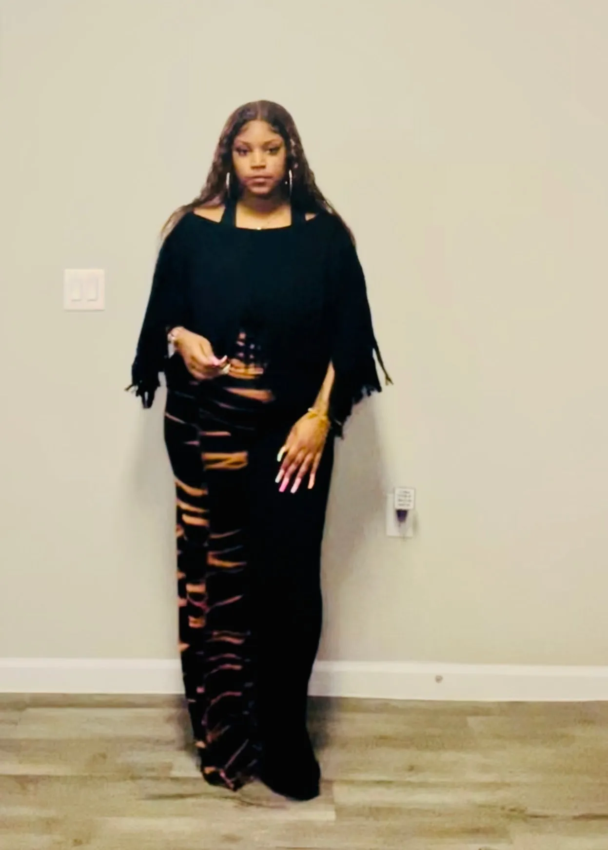 Fringe Caplet Palazzo Set