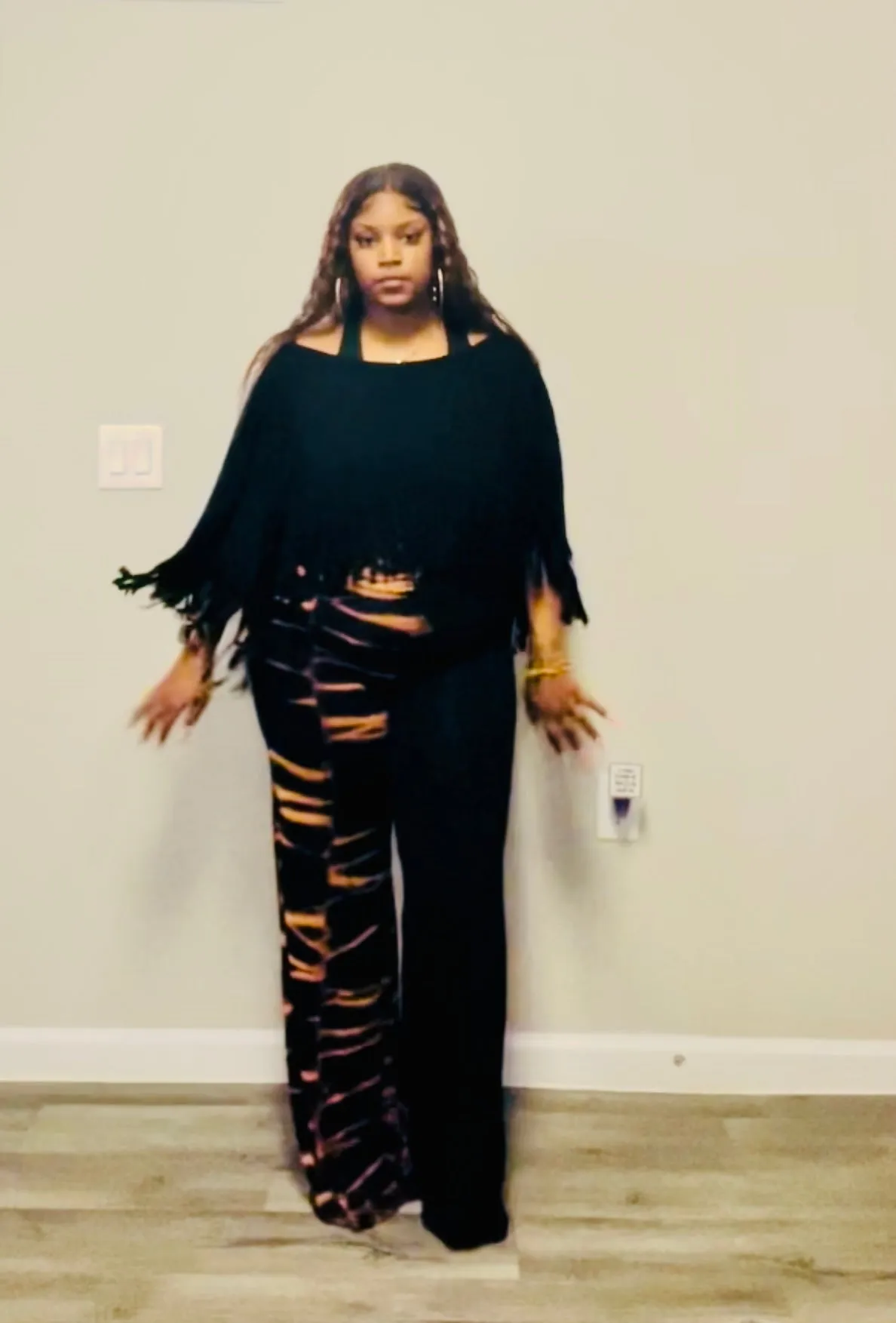 Fringe Caplet Palazzo Set