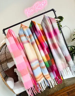 FRINGE TRIM SCARF- 4 COLOR OPTIONS