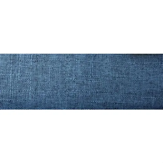 Full size Dark Blue Charcoal Linen Platform Bed with Upholstered Headboard