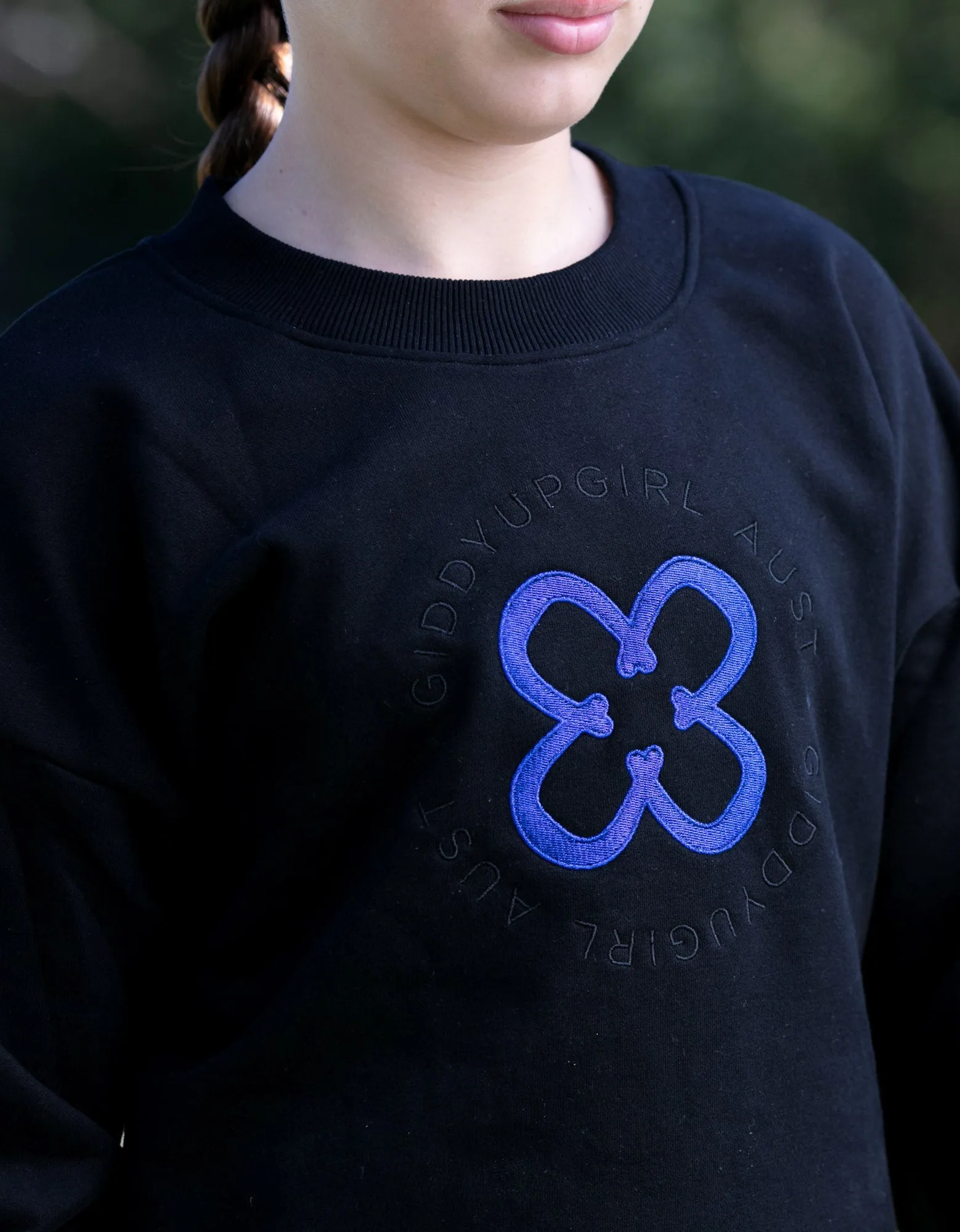 Girls Libby Black Oversized Sweater