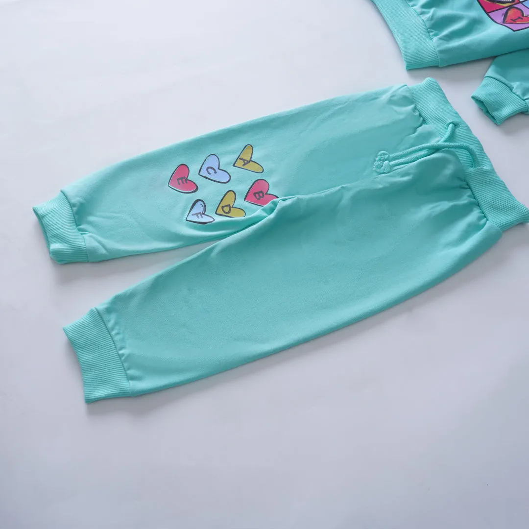 Girls Printed Full Sleeve Suit