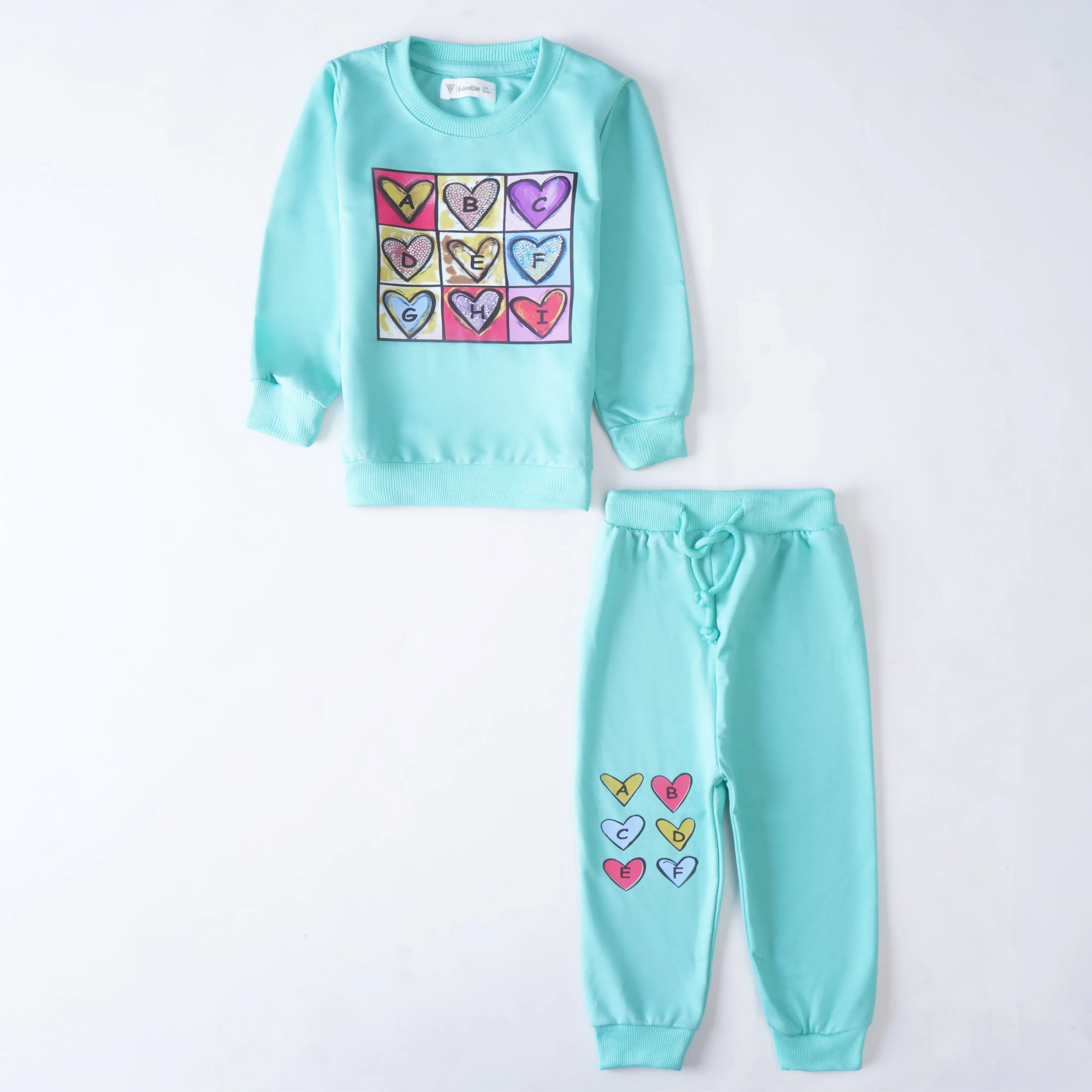 Girls Printed Full Sleeve Suit