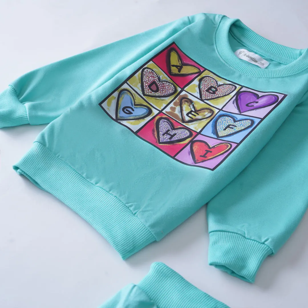 Girls Printed Full Sleeve Suit