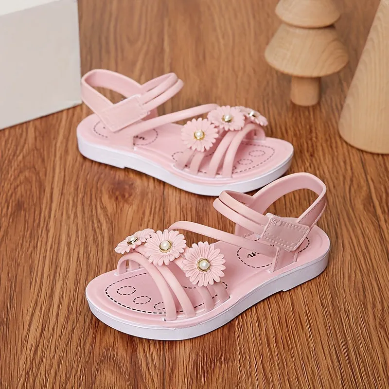 Girls Trendy Sandals For Indoor Outdoor Beach Holiday, FS