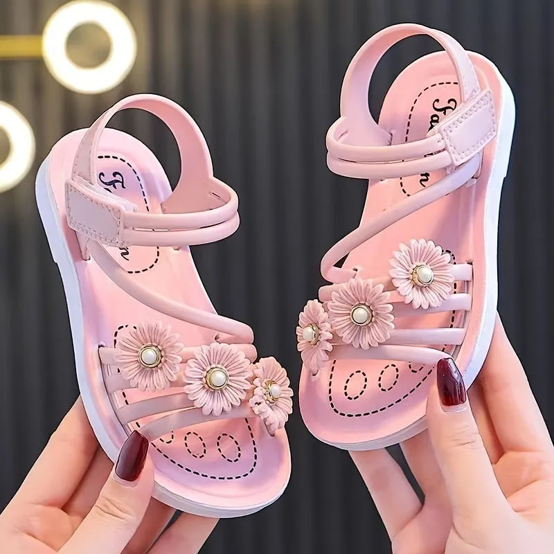 Girls Trendy Sandals For Indoor Outdoor Beach Holiday, FS