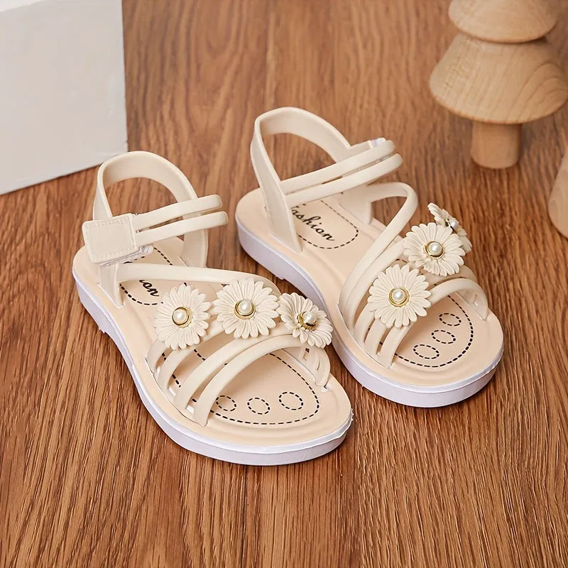 Girls Trendy Sandals For Indoor Outdoor Beach Holiday, FS