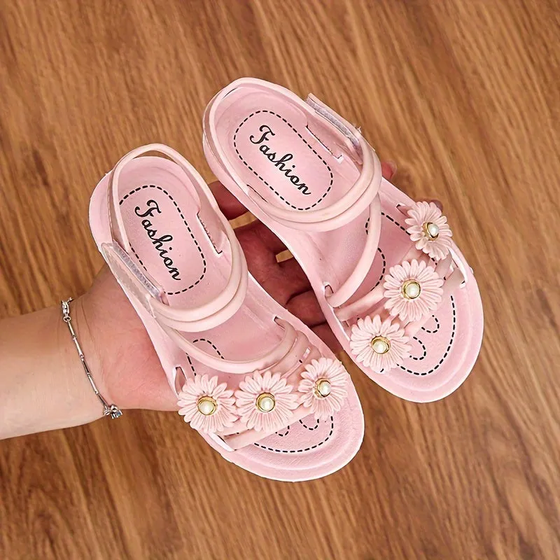 Girls Trendy Sandals For Indoor Outdoor Beach Holiday, FS