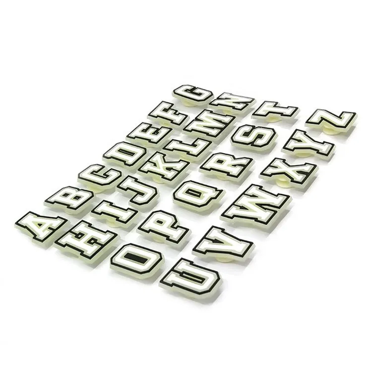 Glow in the Dark Alphabet Croc Charms