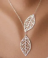Golden Hollow Leaves Necklace