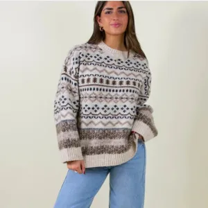 Grey Bandit Cool Vibes Knit Oversized Cozy Sweater