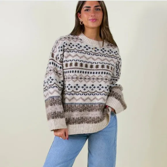 Grey Bandit Cool Vibes Knit Oversized Cozy Sweater