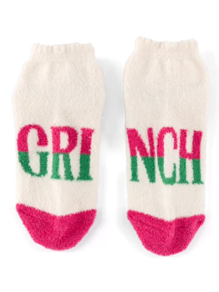 Grinch Home Socks - Ivory
