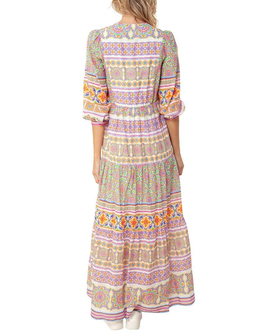 Hale Bob 3/4 Sleeve Maxi Dress